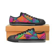 Load image into Gallery viewer, Colourful Black Dog - Women&#39;s Sully Canvas Shoes (SIZE 6 - 10)