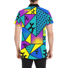 Load image into Gallery viewer, Face Painter shirt Blue, yellow and Purple