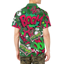 Load image into Gallery viewer, Balloon Twister shirt with pocket Green and red Christmas Theme design