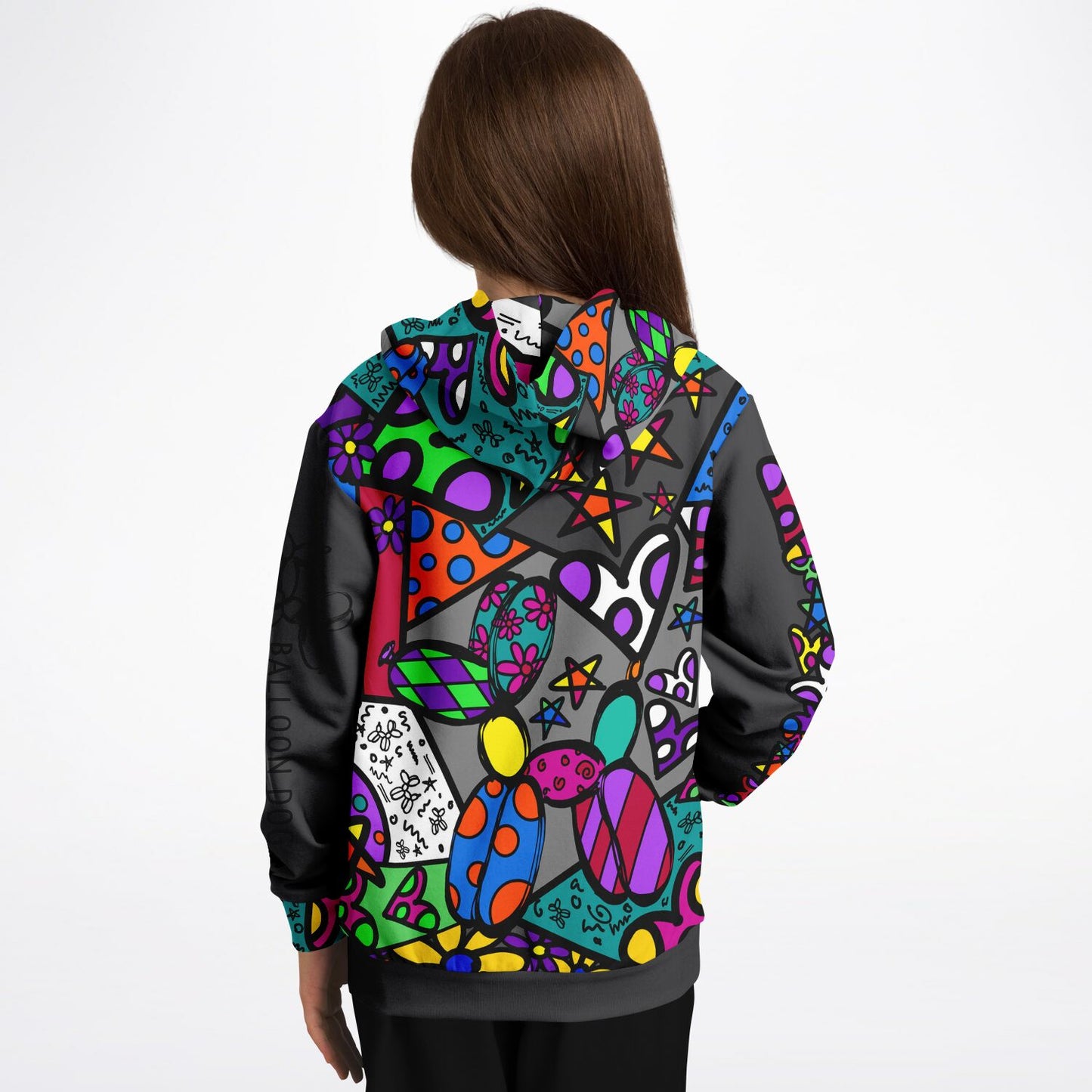 Patchwork Pup - Kids Athletic Hoodie