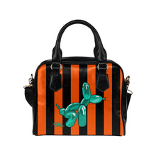 Load image into Gallery viewer, Squatting Dog - Gabi Handbag Orange and Teal