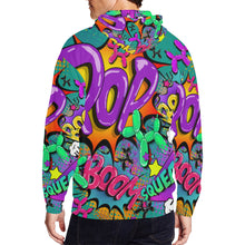 Load image into Gallery viewer, Leaky Squeaky BOOM! on Teal - Classic Men&#39;s Zip Hoodie (S-2XL)