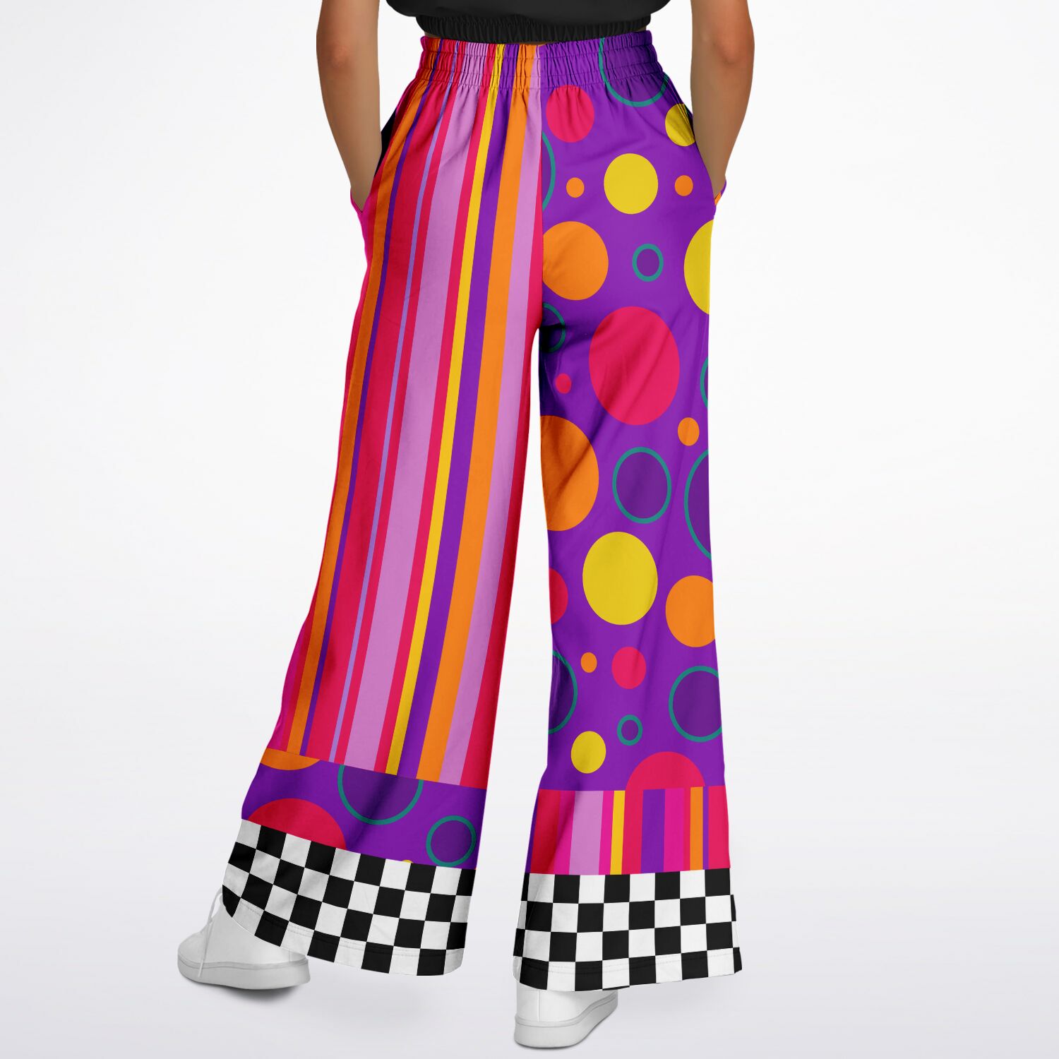 Vintage retro Flared Pants Colourful