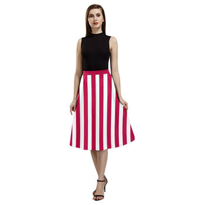 Candy Cane - Mid Length Pleated Skirt