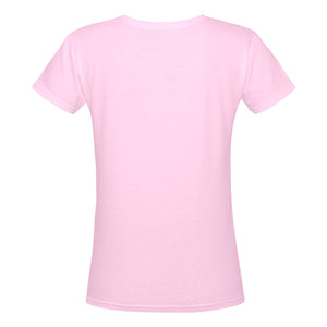 Light Pink Face Painter T-Shirt with Rainbow
