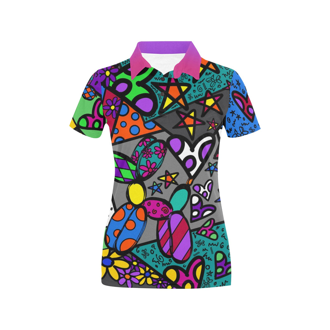Balloon Twisting Polo Shirt Balloon Dog Design