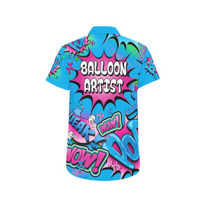Balloon Artists Clothing Blue and Pink Shirt