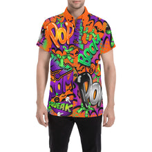 Load image into Gallery viewer, Balloon Artist Shirt with Orange Halloween Design