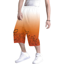 Load image into Gallery viewer, Long Shorts with balloon dogs Ombre Burnt orange to white