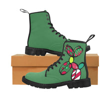 Load image into Gallery viewer, Patchwork on Green - Women&#39;s Ollie Combat Boots