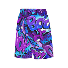 Load image into Gallery viewer, Balloon Twister basketball shorts purple and blue