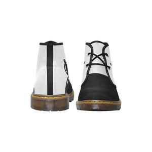 Classic Black and White - Women's Wazza Canvas Boots (SIZE US11-12)
