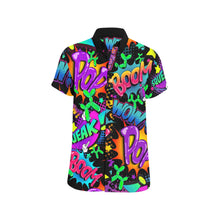 Load image into Gallery viewer, Balloon twister shirt colourful pop art text