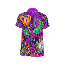 Load image into Gallery viewer, Purple and Pink Halloween shirt for Balloon Artists and Face Painters