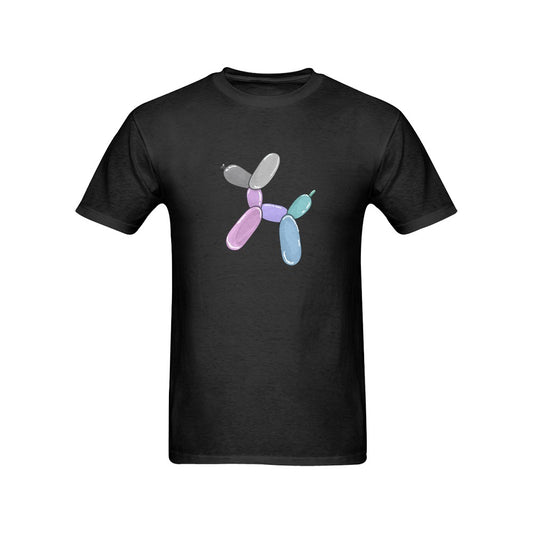 Pastel Rainbow Dog - Classic Men's T-Shirt on Black