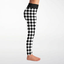 Load image into Gallery viewer, Clowning leggings with checkers and stripes for balloon twisters