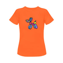 Load image into Gallery viewer, Orange Balloon Twisting T-Shirt for Women