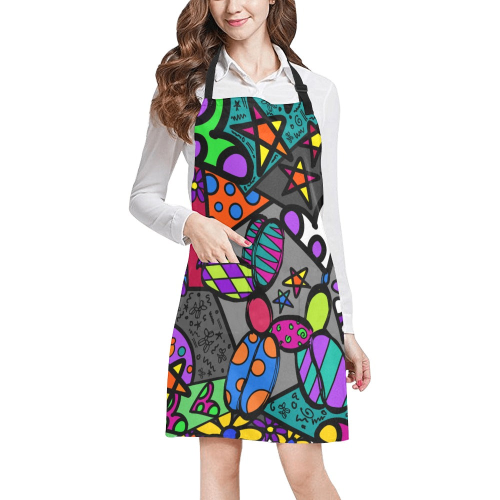 Balloon Twister Apron with patchwork balloon dog