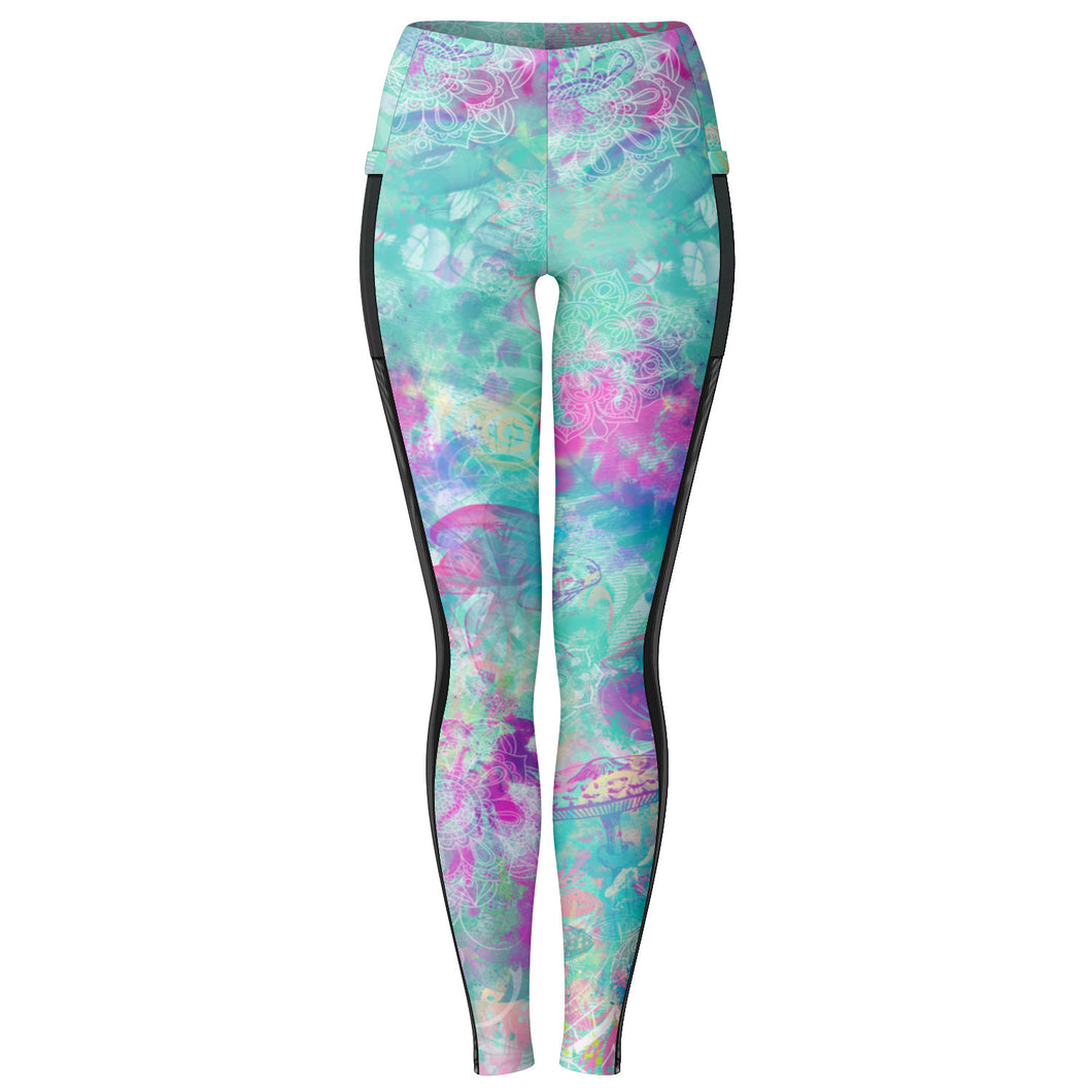 Magic Mushroom - Leggings with mesh pocket