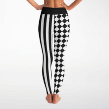 Load image into Gallery viewer, Clown leggings with stripes and checkers