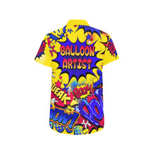 Load image into Gallery viewer, Balloon Twisting Shirt in red blue and yellow for professional Balloon Artists