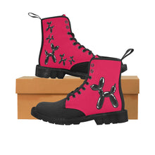 Load image into Gallery viewer, Balloon Twister Boots, red with black balloon dogs