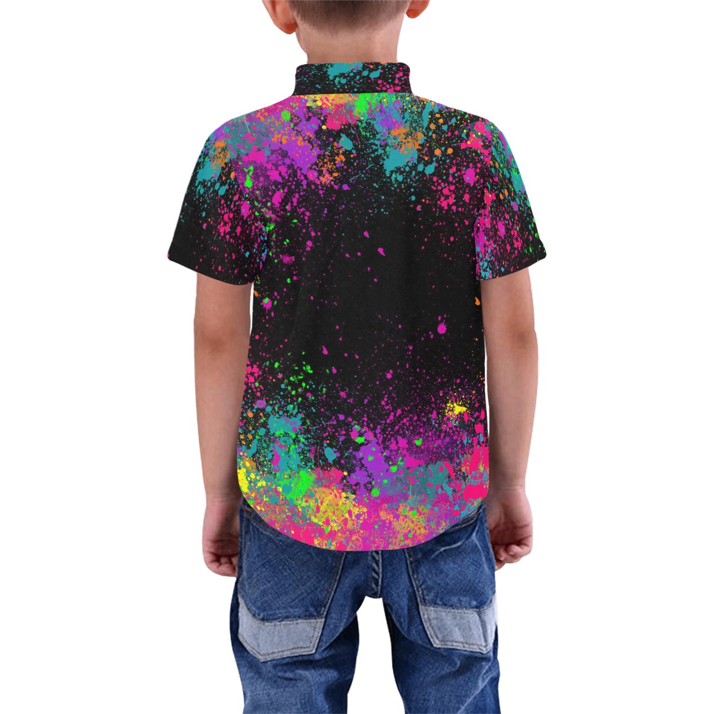 Paint Splatter - Women and Kids Short Sleeve Shirt