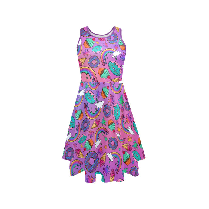 Rainbow dress with donuts, ice creams and cupcakes Colour Core