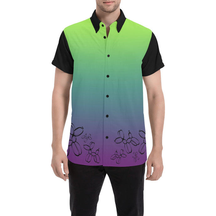 Nuclear Kermit Black Sleeves - Nate Short Sleeve Shirt (Small-5XL)
