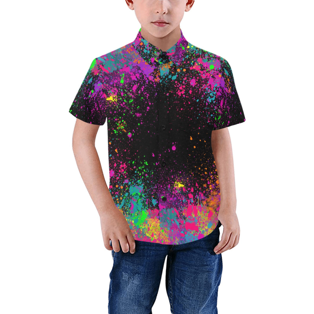 Paint Splatter - Women and Kids Short Sleeve Shirt
