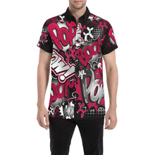 Load image into Gallery viewer, Balloon Twisting Shirt red white and black balloon dog pop art