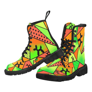 Balloon Dog Boots Orange and Green Melon Madness