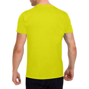 Patchwork Pup on Yellow - Classic Men's T-Shirt