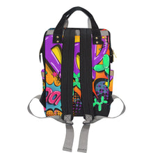 Load image into Gallery viewer, Leaky Squeaky BOOM! on Black - Banksy Backpack