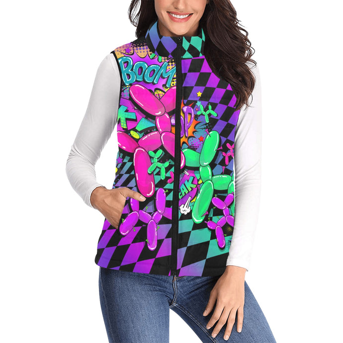 Leaky Squeaky BOOM! - Women's Padded Cozy Vest