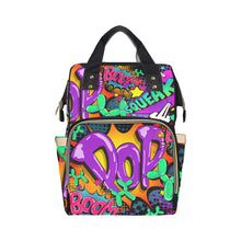 Load image into Gallery viewer, Leaky Squeaky BOOM! on Black - Banksy Backpack