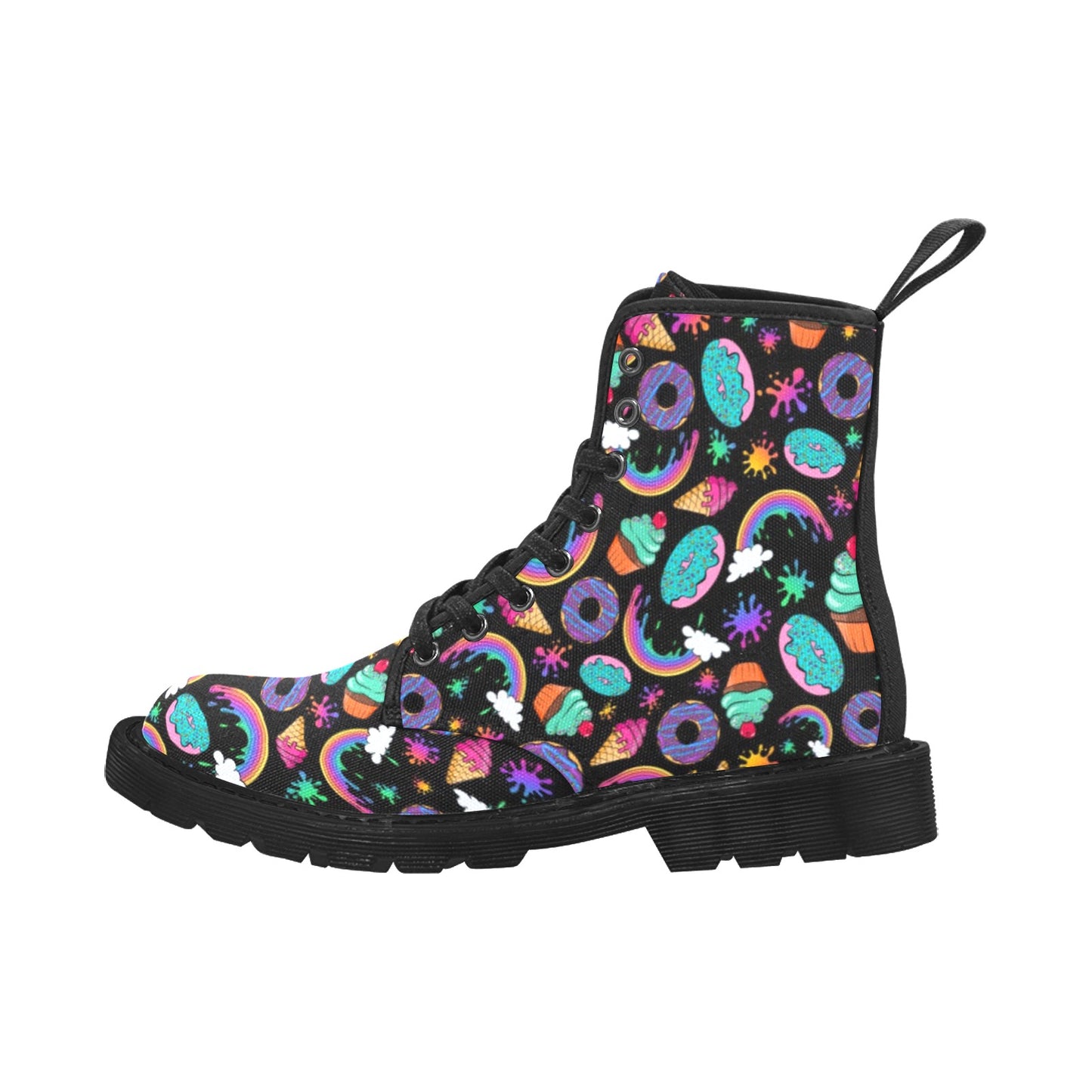 Face Painter Boots with Rainbows