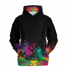 Load image into Gallery viewer, Face Painter Hoodie with paint splatter design