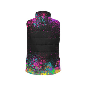 Paint Splatter - Women's Padded Cozy Vest