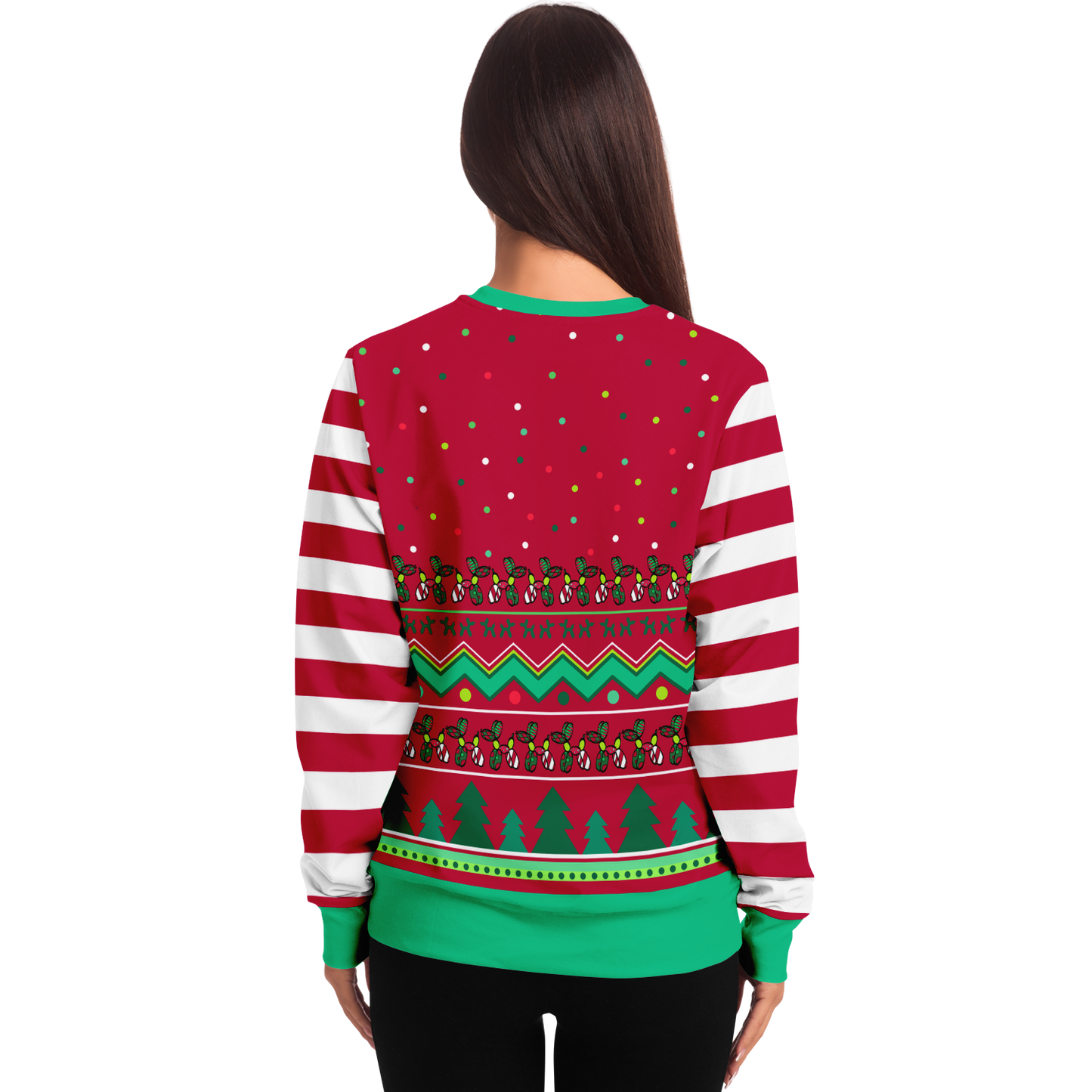 Candy Cane Arms Ugly Christmas Sweater