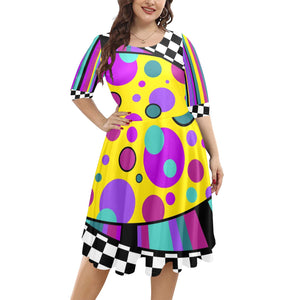 Clown dress with Sleeves Balloon Dog Apparel