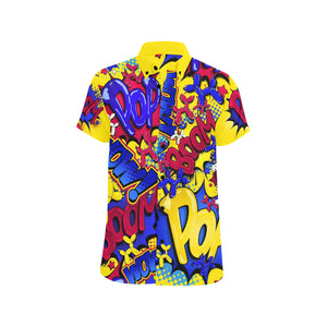 Red yellow and blue balloon twister shirt