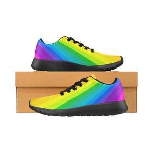 Fun colourful shoes with rainbow design