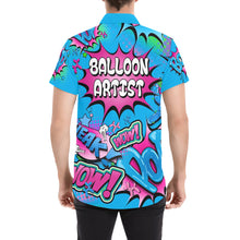 Load image into Gallery viewer, Balloon Artist Shirt Blue and Pink Pop Art