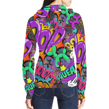 Load image into Gallery viewer, Leaky Squeaky BOOM! on Grey - Classic Women&#39;s Zip Hoodie (XS-2XL)