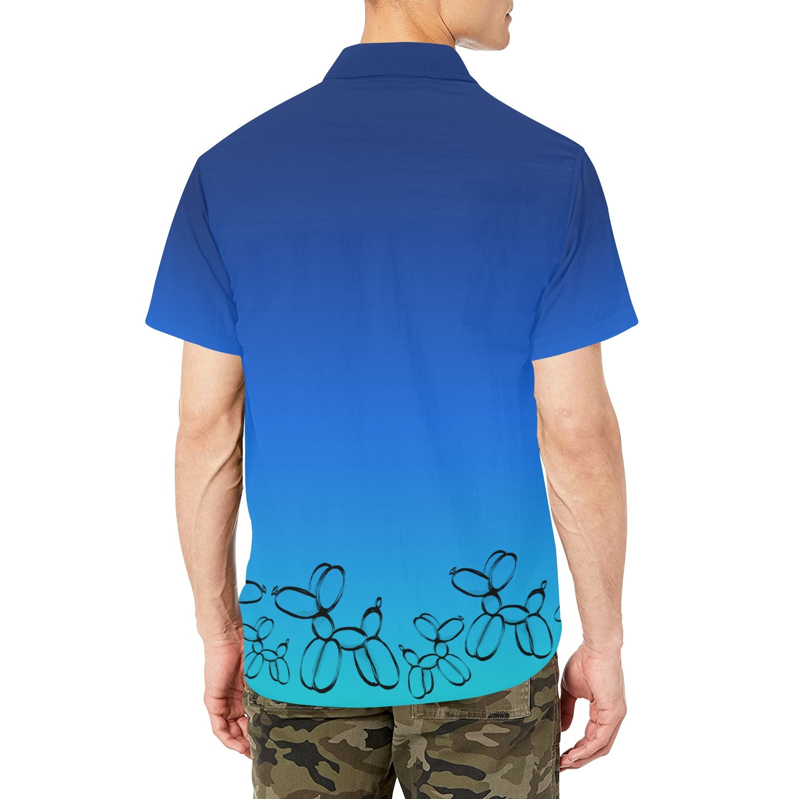 Professional Balloon Artist Shirt for Balloon Twisting Blue
