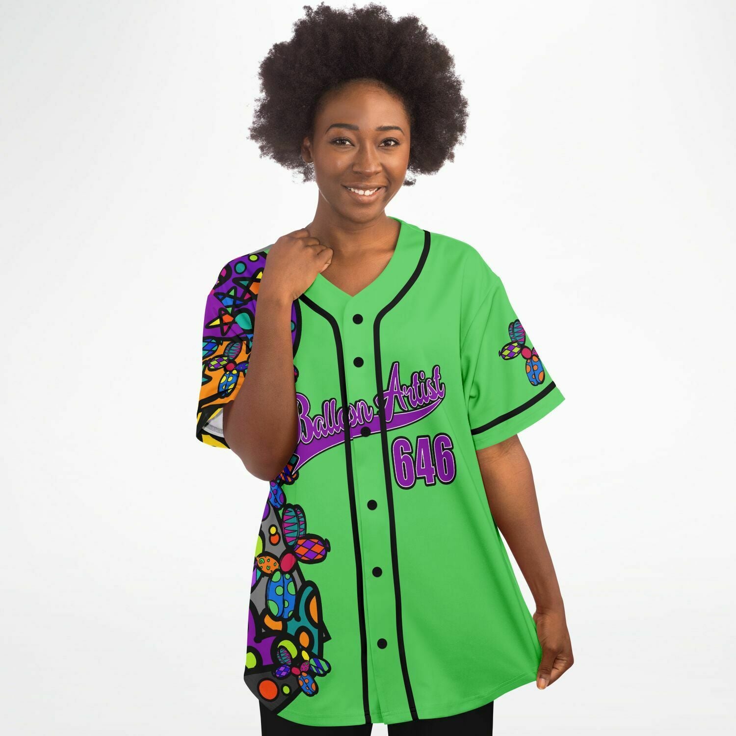 Green Balloon Twisting Shirt