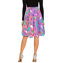 Load image into Gallery viewer, Fun colourful circle skirt with rainbows