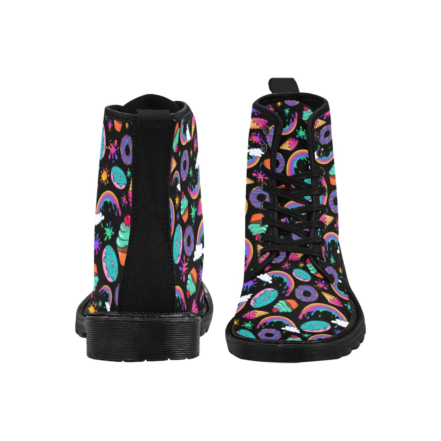 Clown Boots with Rainbows Party Boots