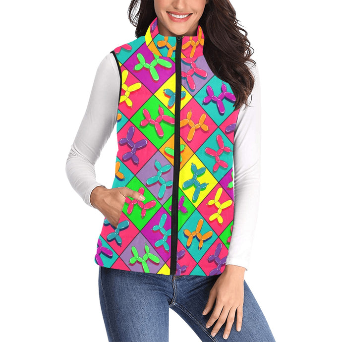 Retro Dogs - Women's Padded Cozy Vest